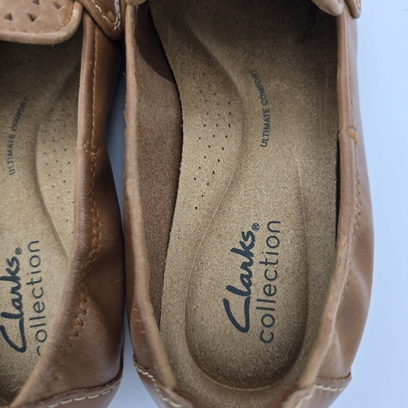 6W - WIDE WIDTH - Clarks Lyrical Way Women's Loafers, Tan Leather, NEW! - Picture 10 of 16